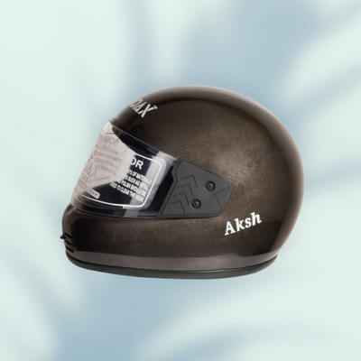 NOAX SAFETY HELMET FOR ONROAD RIDDING SOLID MATERIAL-TWO WHEELER(SLFK-AT-1427 Motorbike Helmet(Silver)