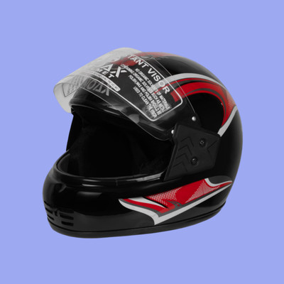 NOAX UNISEX SAFETY HELMET ONROAD HELMET- TWO WHEELER,BIKE & SCOOTER (SL-1611 Motorbike Helmet(Black)