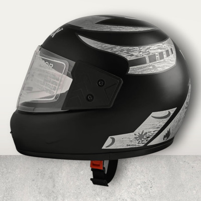 Font unisex full face good hard quality helmet-Silver324B Motorbike Helmet(Silver)