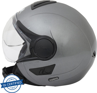 TVS Half Face Helmet Curve Motorbike Helmet(Grey)