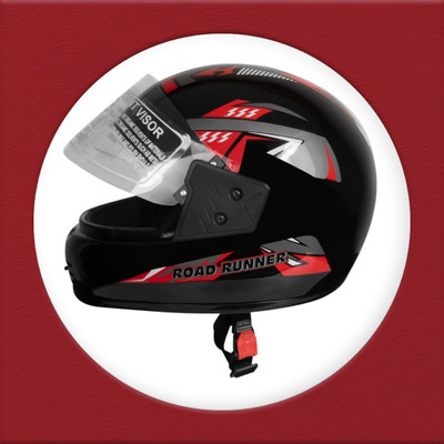 NOAX unisex full face good hard quality helmet-Black349349-Red jaal-ABCD Motorbike Helmet(Red)