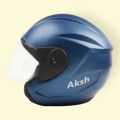 NOAX SAFETY HELMET FOR ONROAD RIDDING SOLID MATERIAL-TWO WHEELER(SLFK-AT-1163 Motorbike Helmet(Blue)