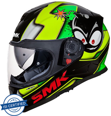 SMK Twister Cartoon Motorbike Helmet(Black)