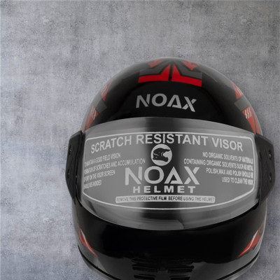 NOAX helmet bazarr unisex full face helmet _-Blue6363-Red jaal-ABCD-Helmat Motorbike Helmet(Red)