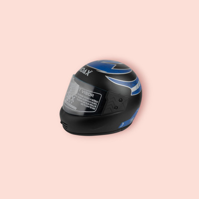 NOAX HELMET KING FULL FACE & ISI MARKED FOR UNISEX ((SL-547 Motorbike Helmet(Blue)