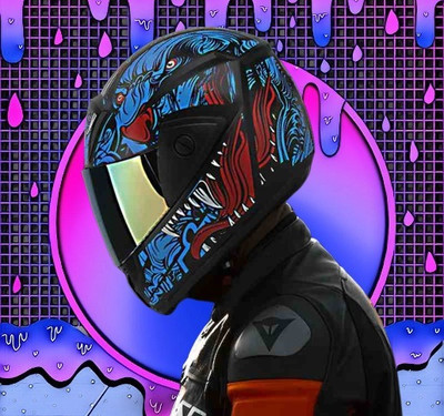 SKULLCAP MODAL NUMBER 2-ABRS Motorsports Helmet(Blue)