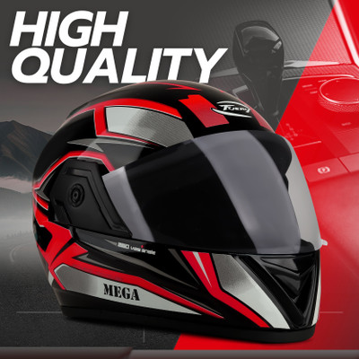 fuery Full Face New Jazz 360 Red Helmet Y057 Motorsports Helmet(Red)