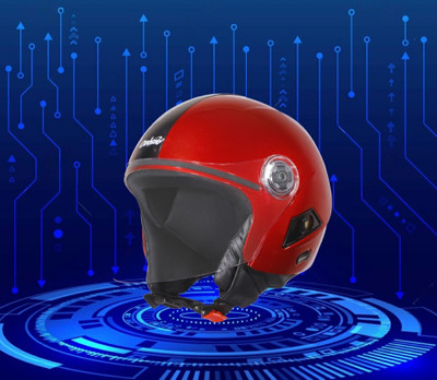 OZONE JSR_ HELMET_OPEN-FACE_SUPER QUALITY_AD@015 Motorbike Helmet(Red)