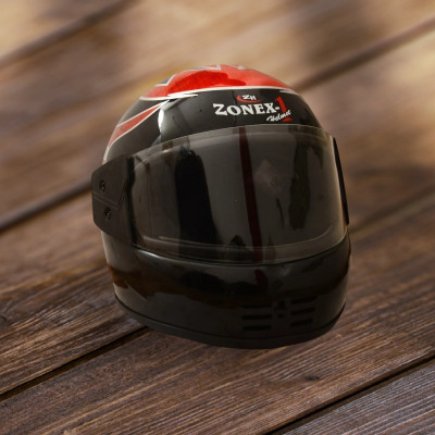 zonex-1 Full Face Motorbike Helmet with Graphic ISI Approved Shell- Red, M_11_New Motorbike Helmet(Black, Red)
