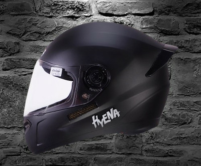 OZONE JSR_CLASS 1 QUALITY_FULLFACE_HYENA_HELMET_A1_L64 Motorbike Helmet(Black)
