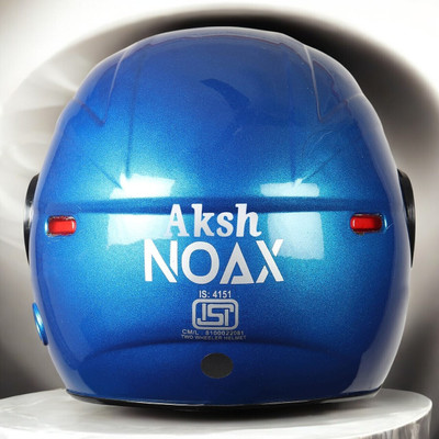 NOAX HALF FACE HELMET UNISEX ISI MARKED SOLID FOR RIDE(SL-112 Motorbike Helmet(Blue)