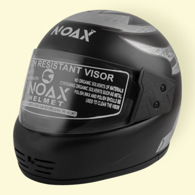 Font Unisex Full Face Helmet For Motorbikes -495-ABC Motorbike Helmet(Silver)