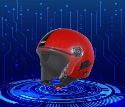 OZONE JSR_ HELMET_OPEN-FACE_SUPER QUALITY_AD@010 Motorbike Helmet(Red)