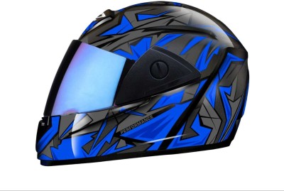 Agx Rado Dragon with Rainbow Visor ABS Material Motorbike Helmet(Blue)