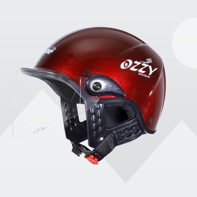 OZONE Ozzy plain helmet_openface_largesize_Ozo0065 Motorbike Helmet(Red)