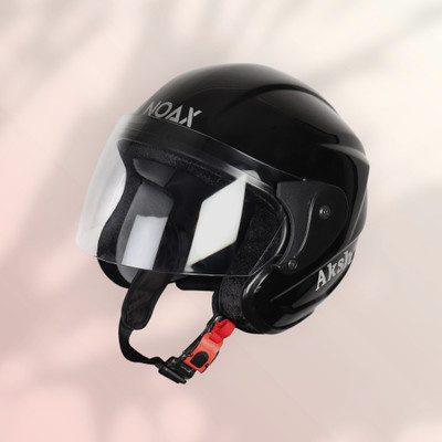 NOAX SAFETY HELMET ONROAD for unisex HELMET- TWO WHEELER(SLfk-n283 Motorbike Helmet(Black)