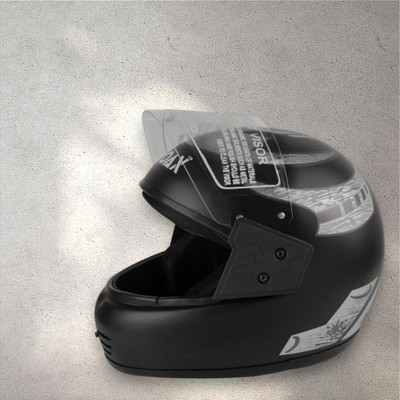 NOAX UNISEX UNIQUE FELMET FOR RIDIDNG BIKES-Silver235 Motorbike Helmet(Silver)