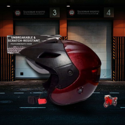 MonteX-1 Full Face Bike helmet T7 New Motorbike Helmet(Red)