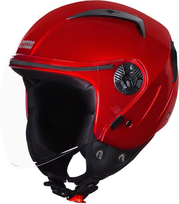 STUDDS Open Face Helmet Vogue Motorbike Helmet(Cherry Red)