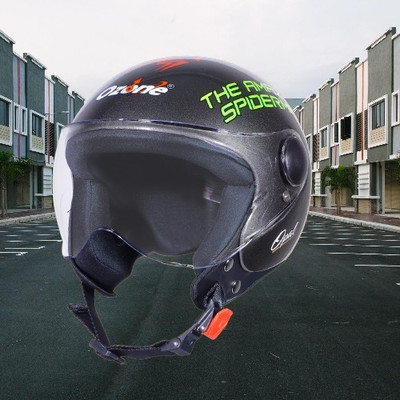 OZONE Prime Helmet_OpenFace_for Safety_Premium quality_LG@a@125 Motorbike Helmet(Black)