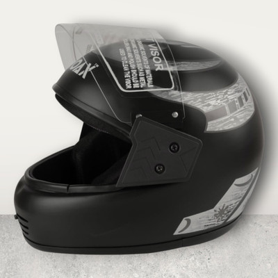 NOAX unisex full face good hard quality helmet-Silver323 Motorbike Helmet(Silver)