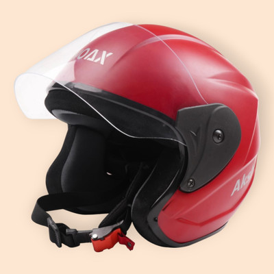 NOAX unisex full facce helmet original-415 Motorbike Helmet(Red)