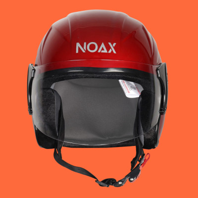 NOAX unisex open face helmet for safty577 Motorbike Helmet(Red)