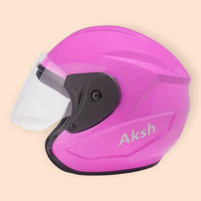 Font Unisex Full Face Helmet For Motorbikes -714A Motorbike Helmet(Pink)