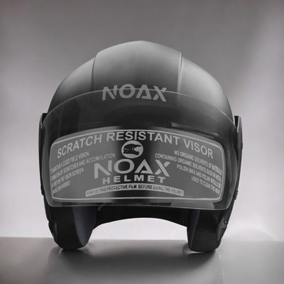 NOAX UNISEX SAFETY HELMET ONROAD HELMET- TWO WHEELER,BIKE & SCOOTER (SL-2901 Motorbike Helmet(Black)