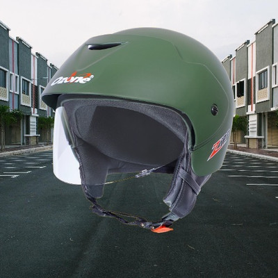 OZONE Zzz Plain_OF_Unisex_largesize_Oz077 Motorbike Helmet(Green)