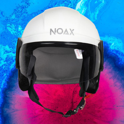 NOAX unisex open face helmet for safty6 Motorbike Helmet(White)