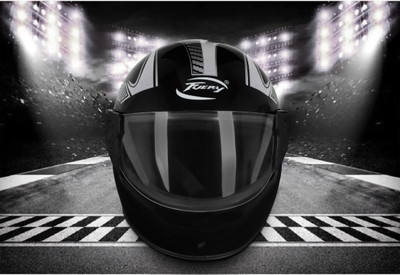 fuery Full Face Medium Size Helmet for Women J1114 Motorbike Helmet(Multicolor)