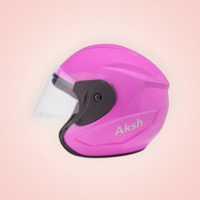 Font Unisex Full Face Helmet For Motorbikes -678A Motorbike Helmet(Pink)