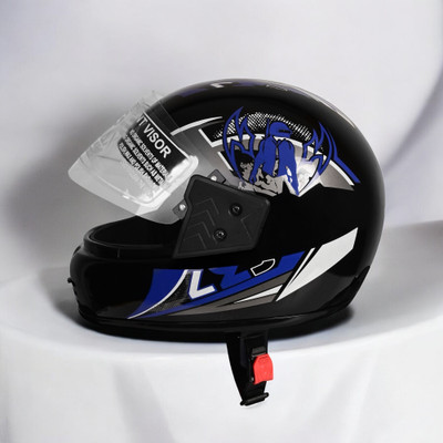NOAX ISI MARKED UNISEX HELMET FOR RIDDING BIKE NON STOP(DD-551 Motorbike Helmet(Blue)