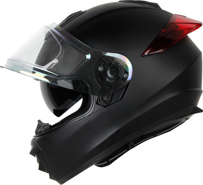 IGNYTE IGN-8 ISI/DOT Certified Double Visor Full Face Graphic Helmet with Anti Fog Motorbike Helmet(Matt Black with Red Spoiler)