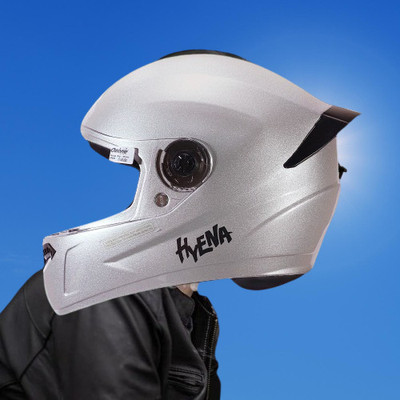 OZONE FULL FACE_HELMET_Hyana_Super Quality_JSR@V@6 Motorbike Helmet(Silver)