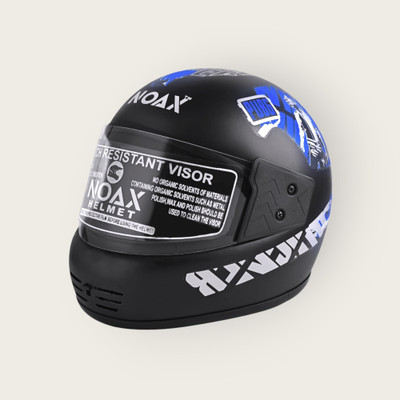 NOAX KING OF HELMET UNISEX OPEN FACE motorbike HELMET-80-Blue Motorbike Helmet(Blue)