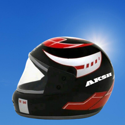 NOAX full face red helmet unisex22 Motorbike Helmet(Black)