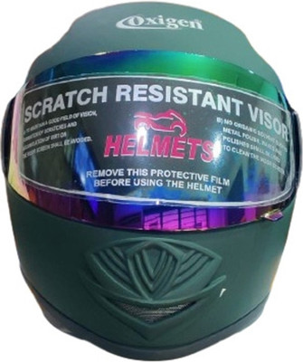 Kanha ABS Full Face Helmet With Mirror Visor & Dual Density (Dark Green) Motorbike Helmet(Dark Green)