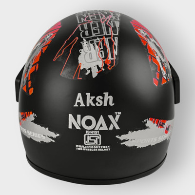 NOAX UNISEX SAFETY HELMET ONROAD HELMET- TWO WHEELER,BIKE & SCOOTER (SL-1093 Motorbike Helmet(Red)