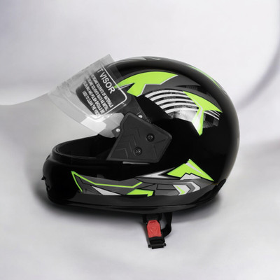 NOAX New_helmet bazarr unisex full face helmet _-Blue6464-Red jaal-ABCD64GREEN64 Motorbike Helmet(Green)