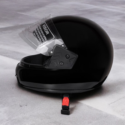 NOAX New_KING OF HELMET UNISEX OPEN FACE motorbike HELMETBLACK112 Motorbike Helmet(Black)