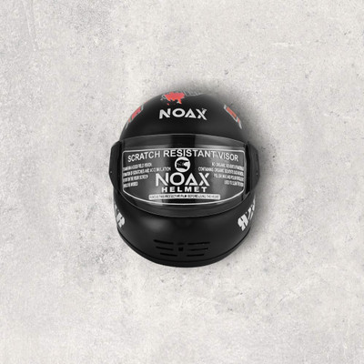 NOAX UNISEX SAFETY HELMET ONROAD HELMET- TWO WHEELER,BIKE & SCOOTER (SL-1032 Motorbike Helmet(Red)