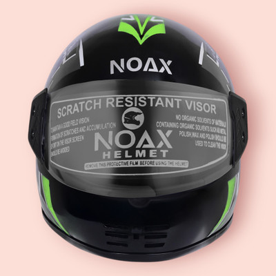 NOAX unisex full face good hard quality helmet-Green291 Motorbike Helmet(Green)