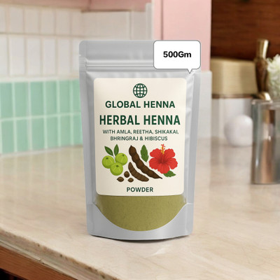 Beautoherb Natural Mehandi powder for hair 9 Herb(455 g)