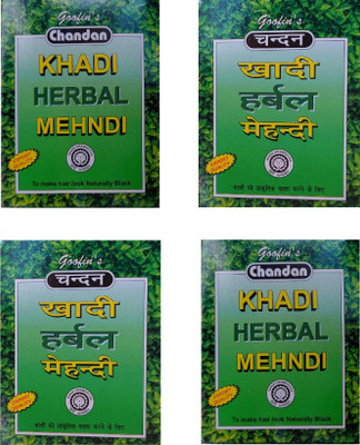 Goofin's Herbal Gramodaya Pure Natural Black Mehndi 60g (Pack of 4)(240 g)