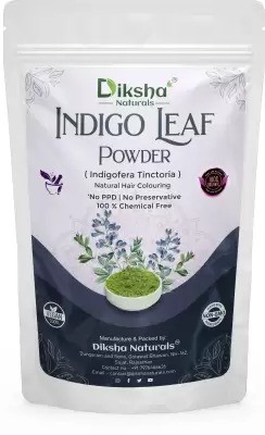 Diksha Naturals Indigo Powder Natural Dye for Black Hair Indigo Leaves powder Pack of 2(200 g)
