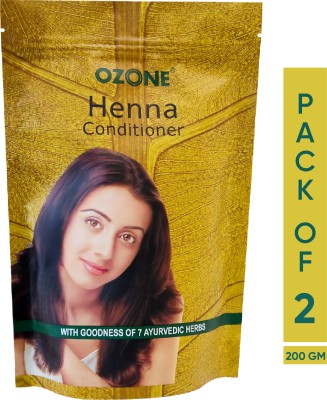 OZONE Henna Conditioner (Mehndi) with Goodness of Ayurvedic Herbs 200gm | Pack of 2(400 g)