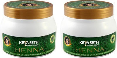 KEYA SETH AROMATHERAPY Henna Powder Herbal Hair Colour with Nature Conditioner for Silky & Shiny Hair(400 g)