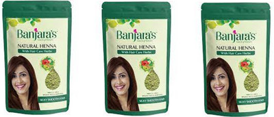 Banjaras Natural Henna Powder 300 Grams (100g*3)(300 g)